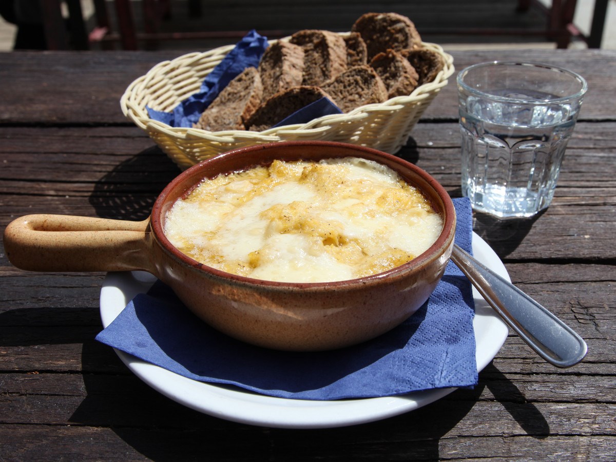 Polenta concia (made with cheese and butter)