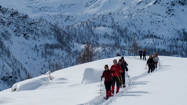 Randonnée en raquettes vers le Paradis 