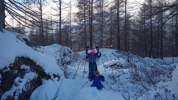 Schneeschuhwandern Valtournenche - Der Kinderwald