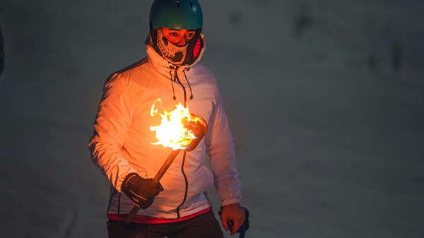 Veillée aux flambeaux des moniteurs de ski de Antagnod