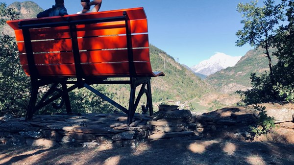 The big bench in Arvier