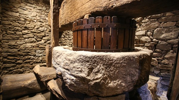 Ancient Perloz wine press