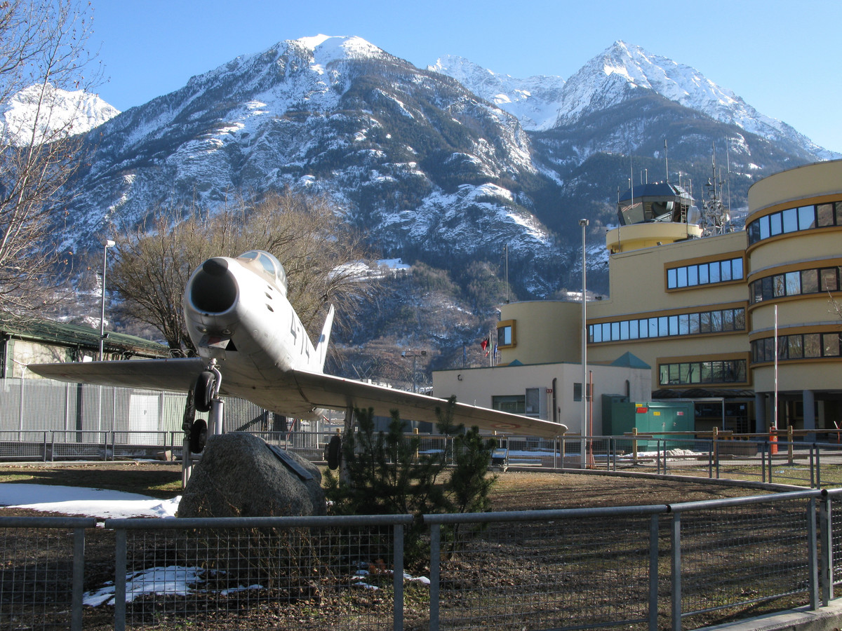 Flughafen Corrado Gex in Saint-Christophe