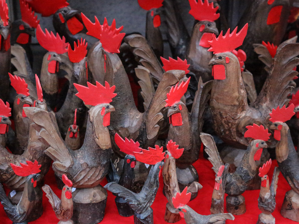 Wooden roosters