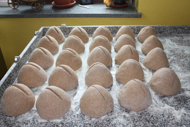 Il pane pronto per la cottura