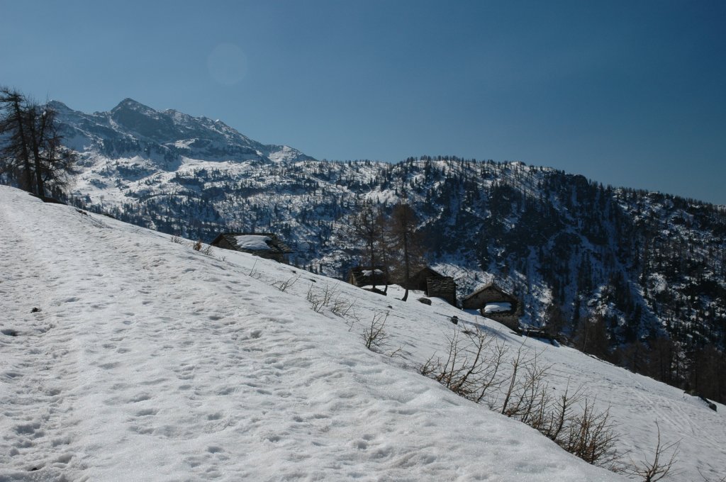 Arrival at the Leretta alps