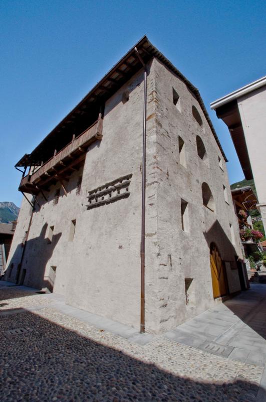 The wooden balcony and the dovecote