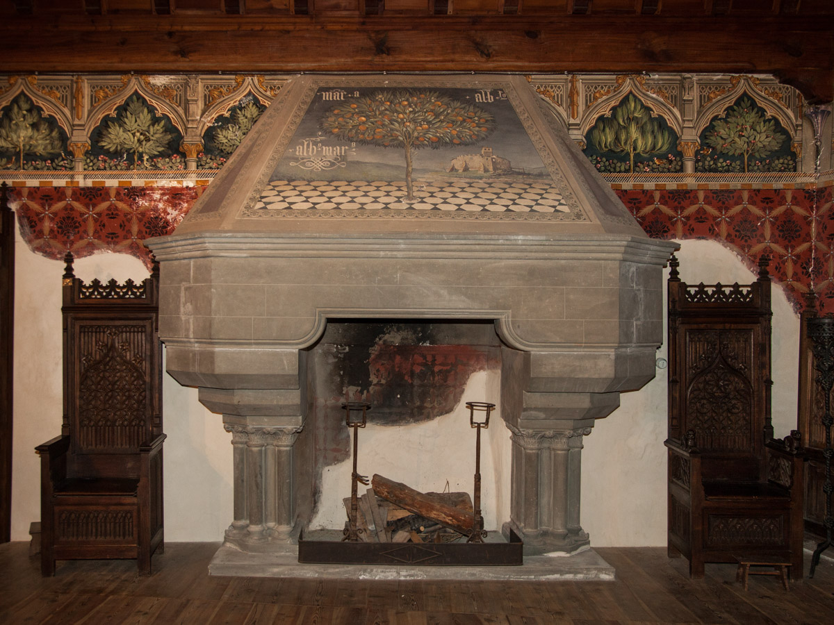 The fireplace