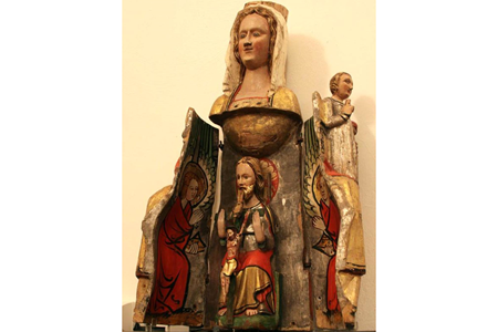 Virgin with casket