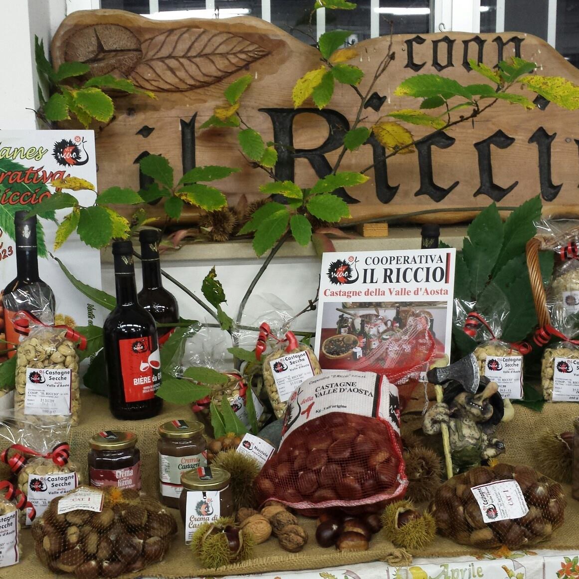 The products of the Il Riccio Cooperative made from chestnuts