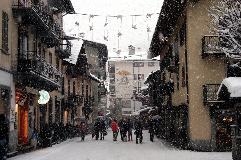 Il centro di Courmayeur