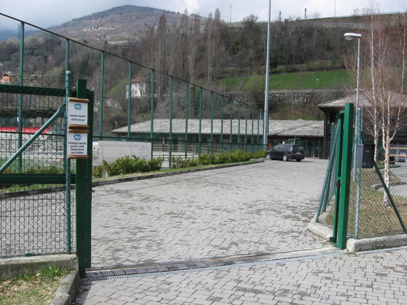 L'ingresso del centro sportivo