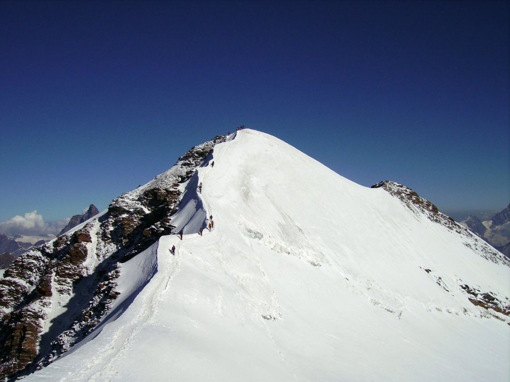 La cresta final antes de la cima