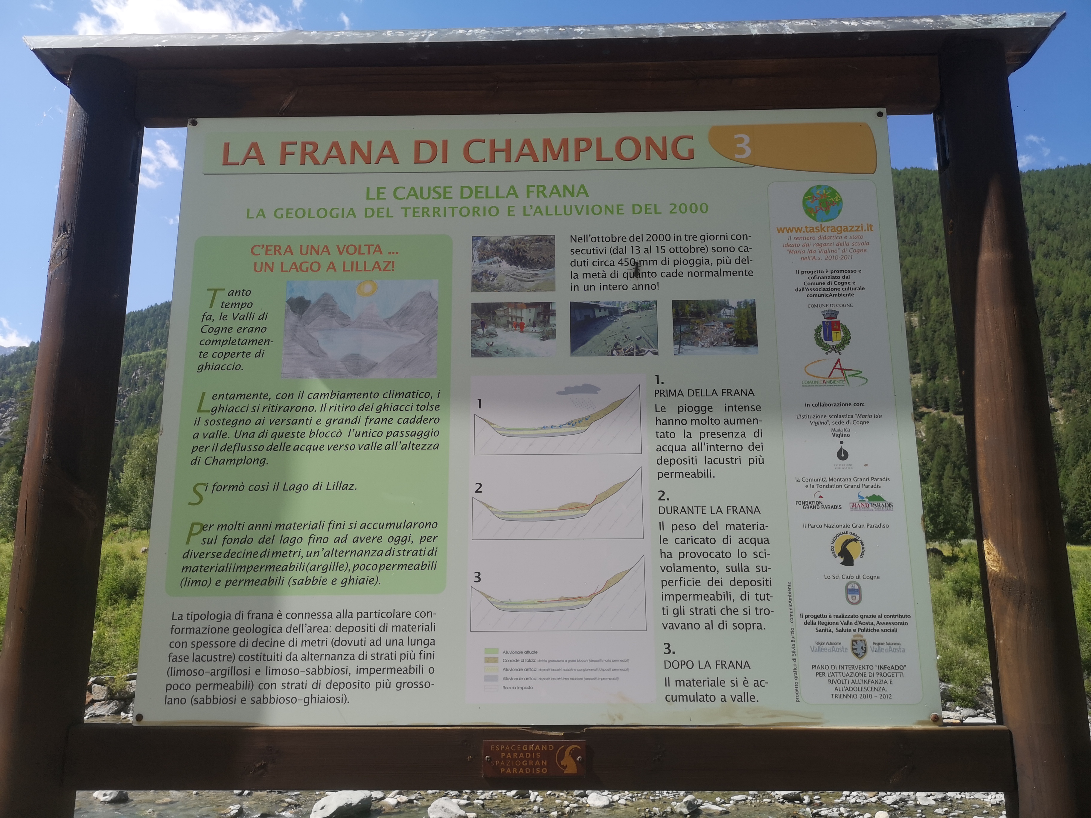 Éboulement de Champlong - - panneau descriptif