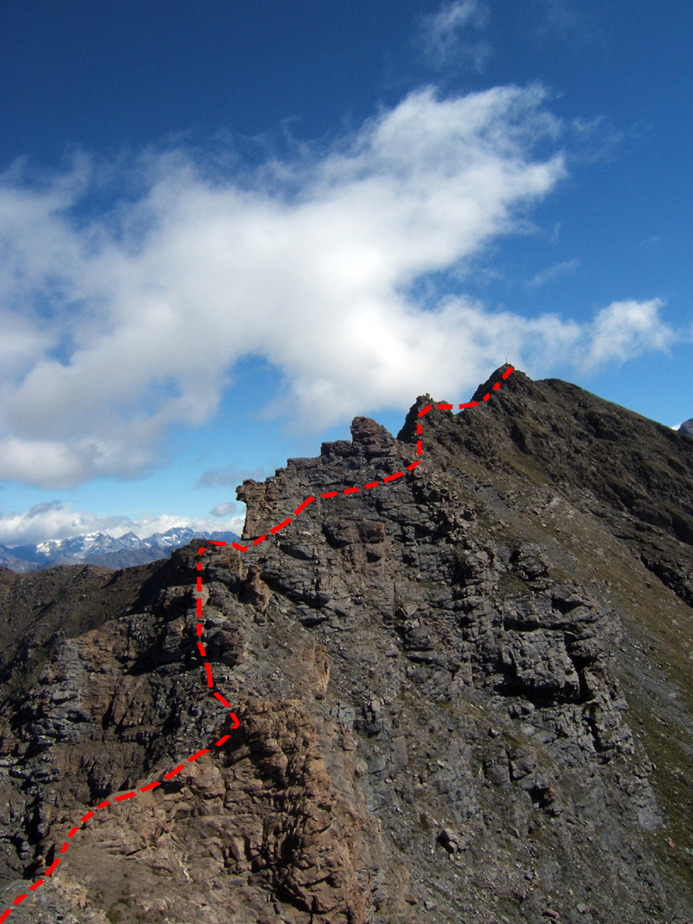 Ferrata della Punta Vallettaz - la cresta - Pila