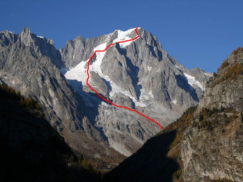 Il Tracciato alle Grandes Jorasses - Courmayeur