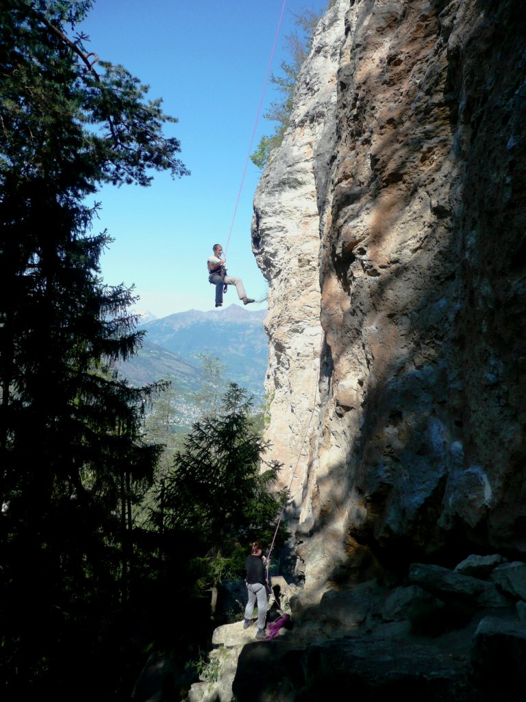 Descenso en cuerda doble