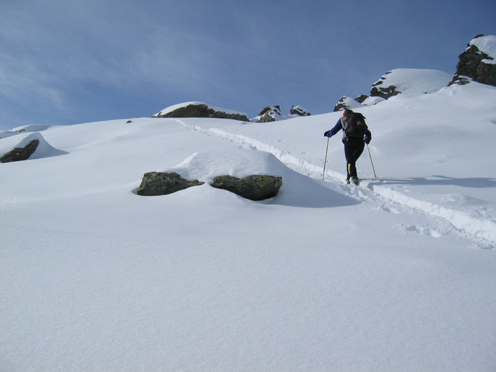 Climbing up towards the lakes