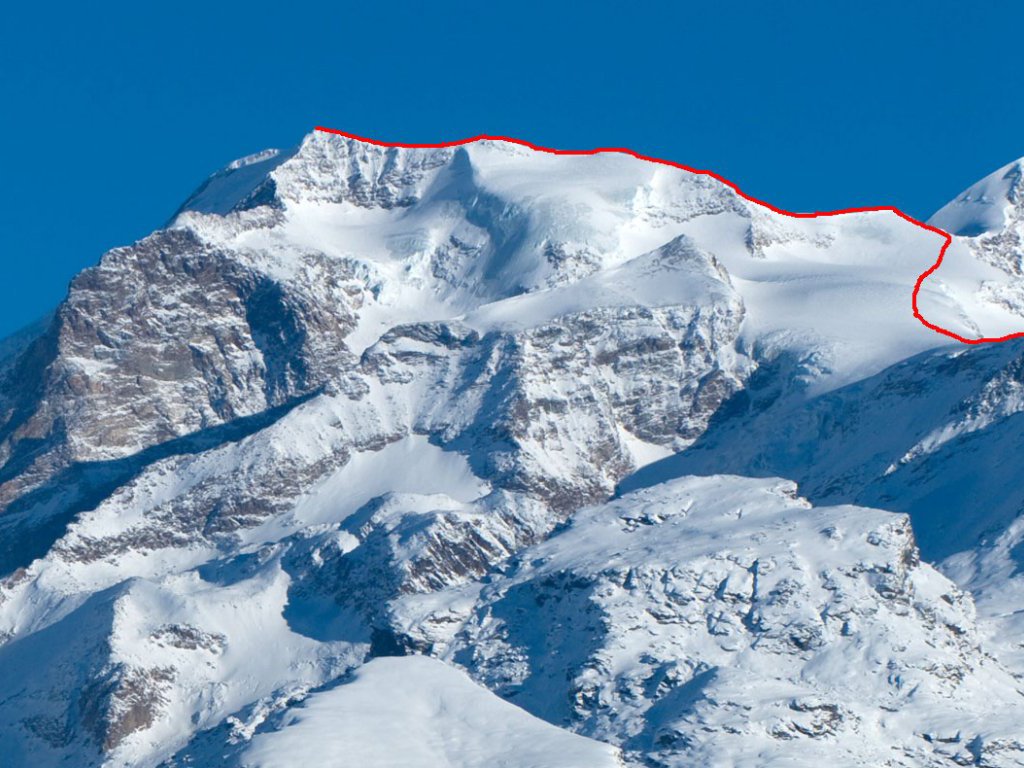 Tracciato salita al Castore - Gressoney-La-Trinité