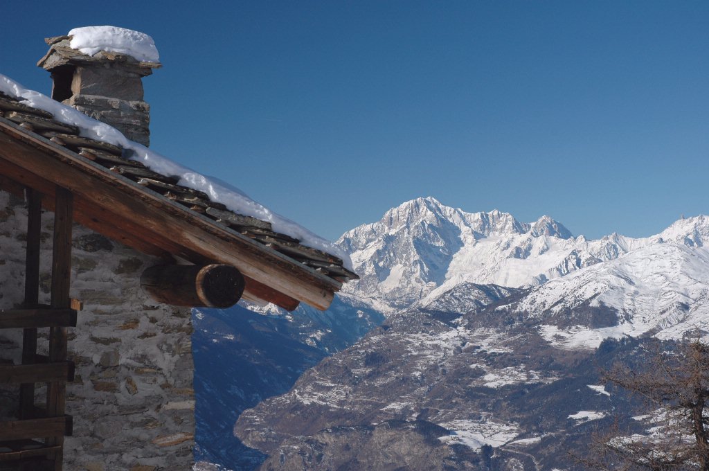 Il Monte Bianco dalla De La Pierre - Aymavilles