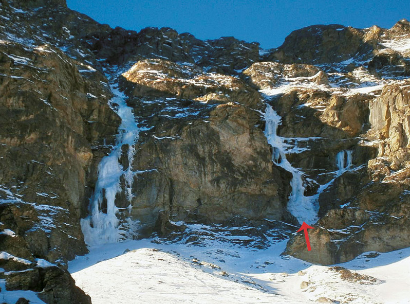 Cascata di destra dell'Alpe Cortoz - Ayas