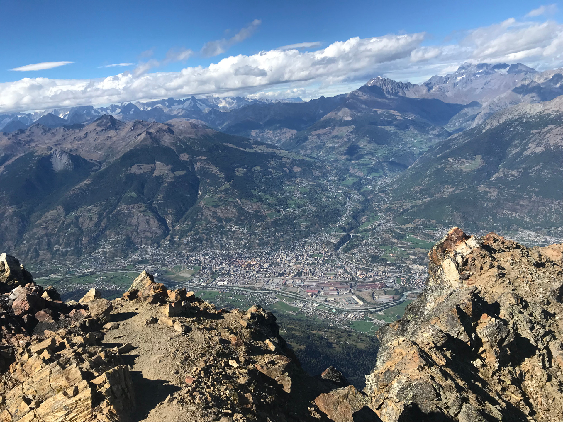 Aosta from the Becca di Nona