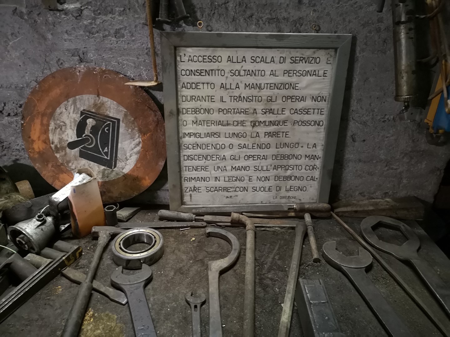 service room of the mine