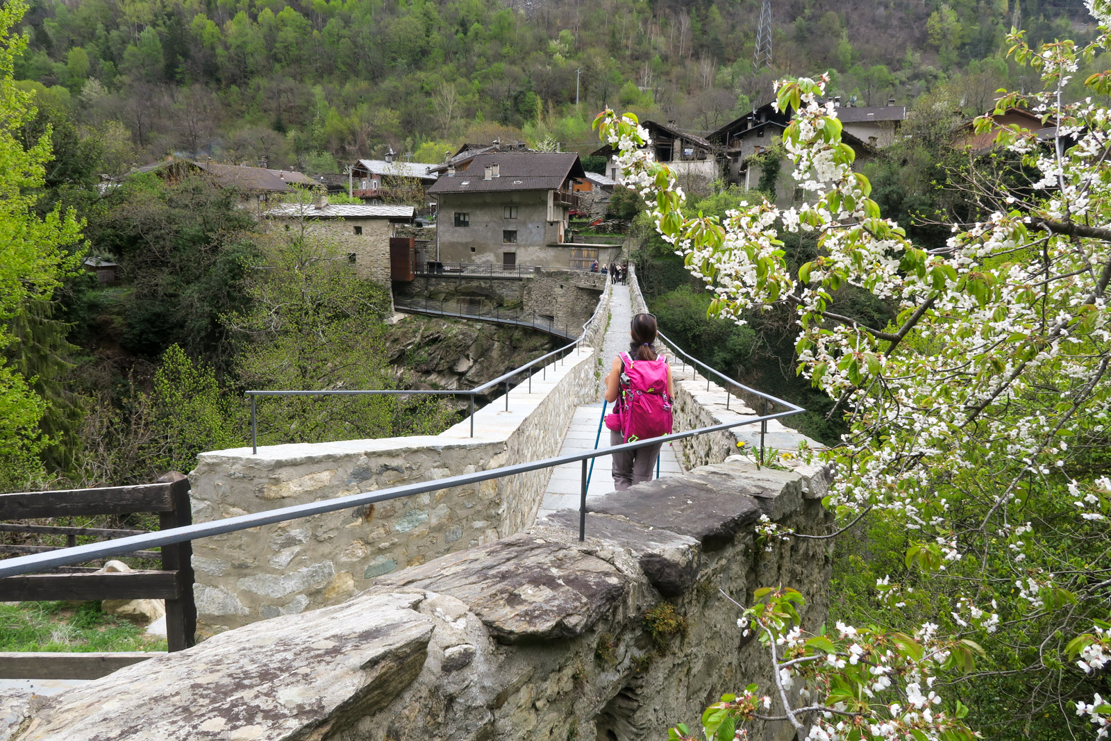 le pont aqueduc au printemps