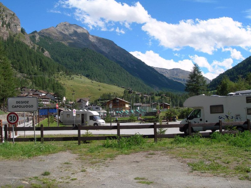 Area sosta camper Degioz - Valsavarenche