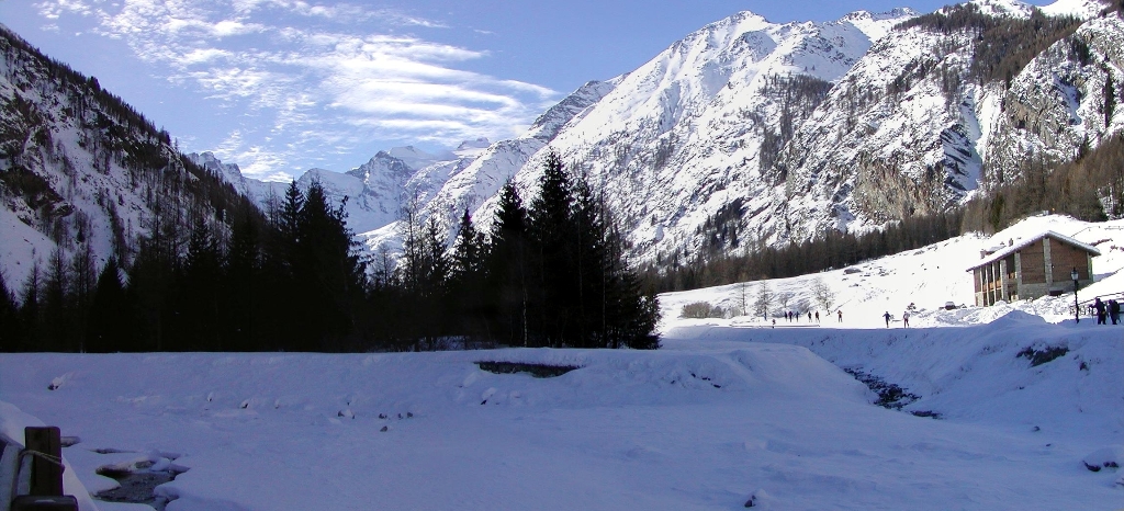 veduta invernale e valnontey