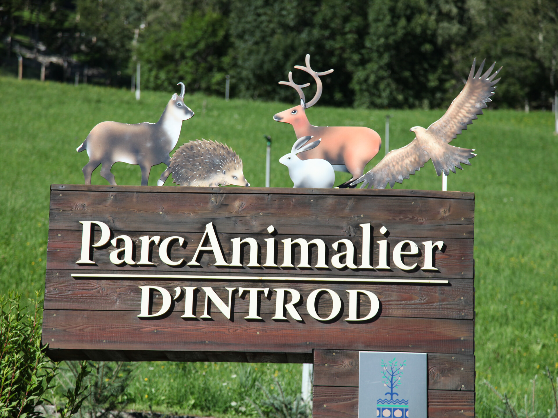 Cartello del "Parc Animalier" d'Introd