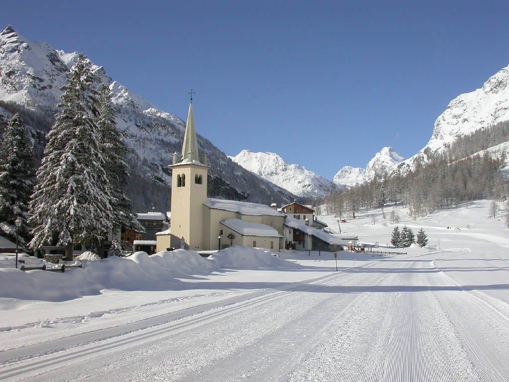 Panorama invernale di Rhêmes-Notre-Dame