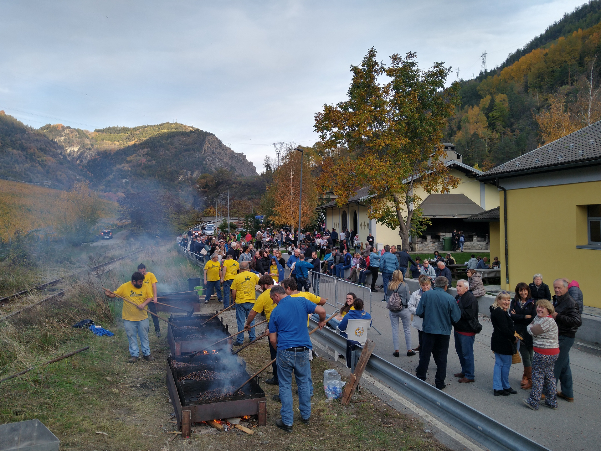 Das Kochen von Kastanien