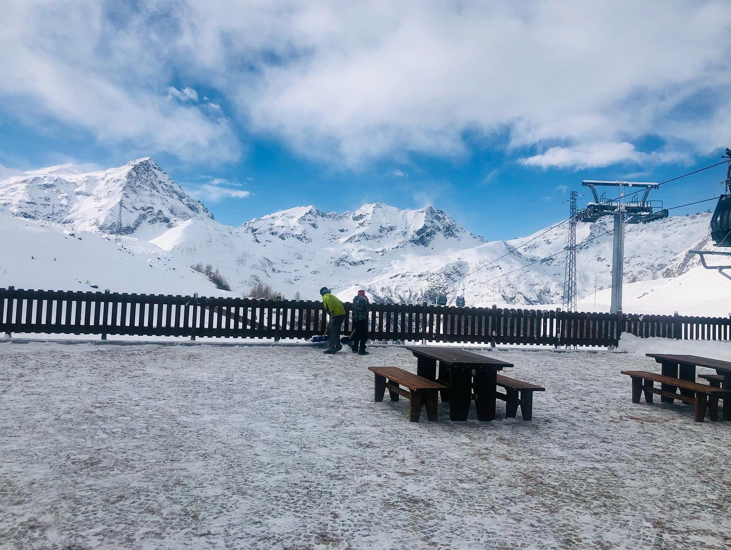 Dehors del ristorante in inverno