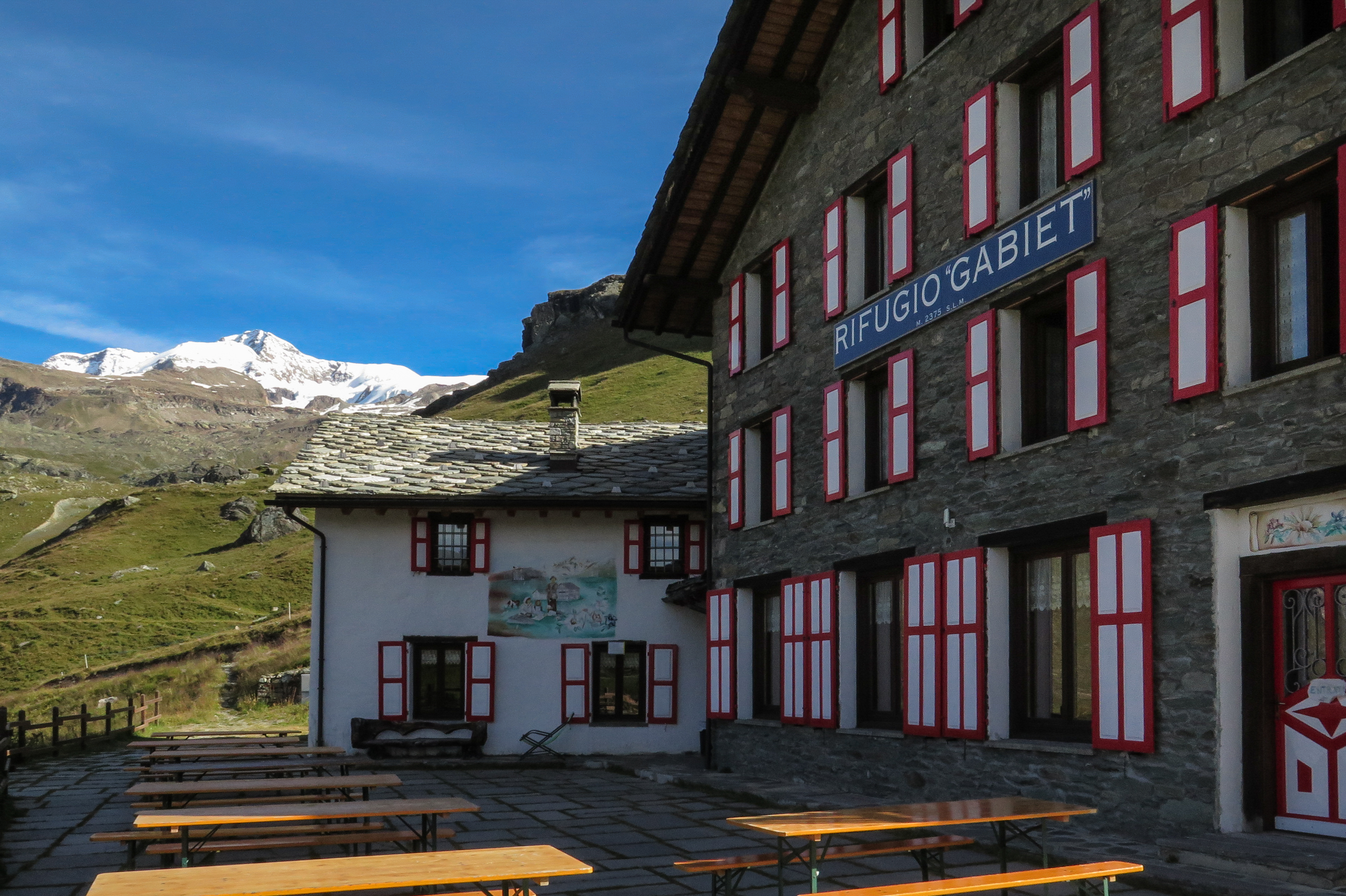 Il rifugio Gabiet e il dehors