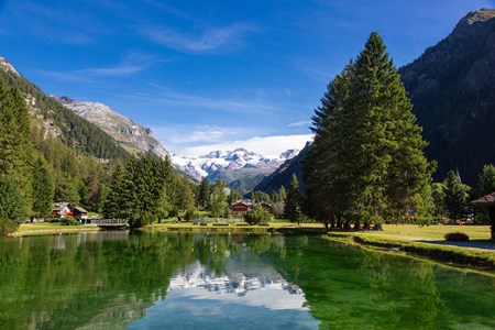 The Gover lake and the Monte Rosa