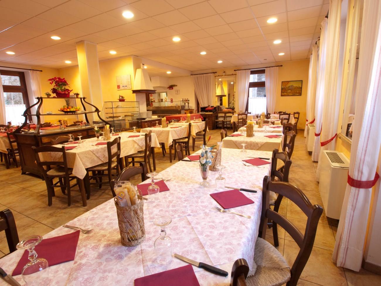 La sala del ristorante