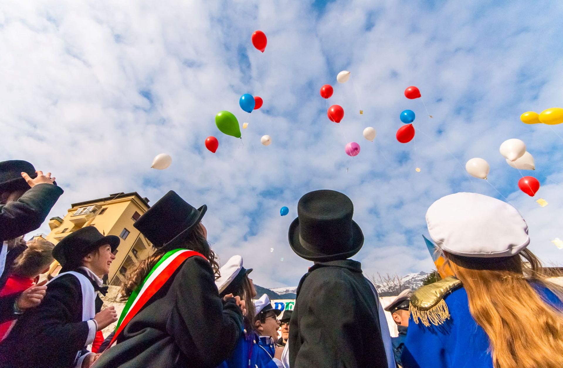 Lancio dei palloncini