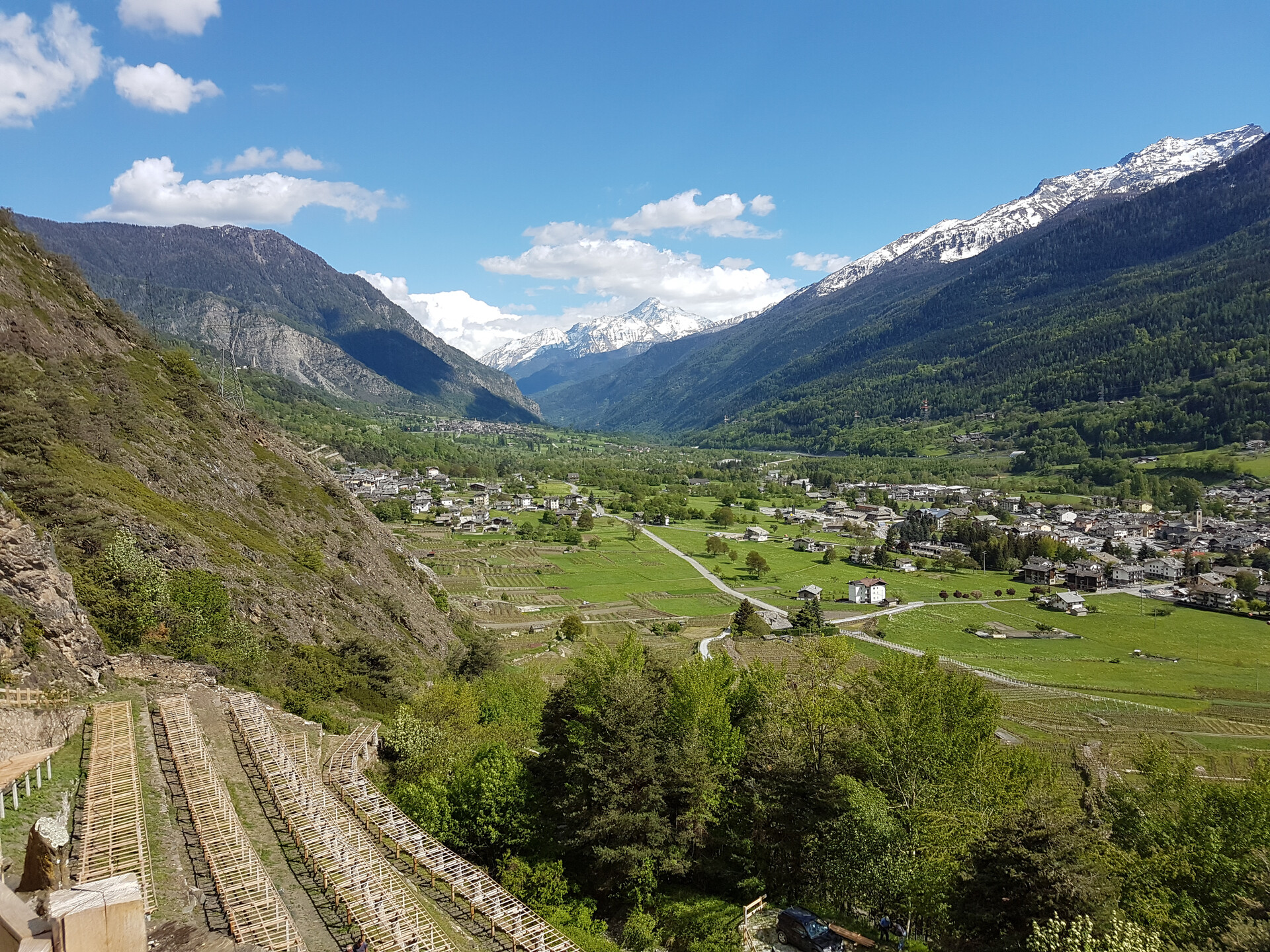 Veduta panoramica di Morgex