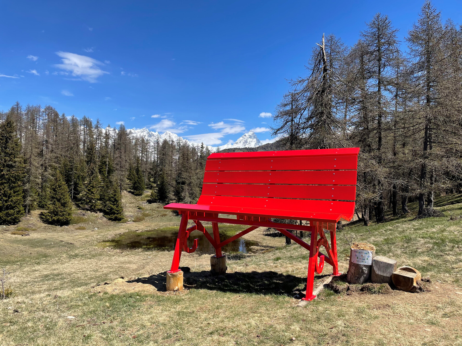 Big Bench auf dem Col Pilaz