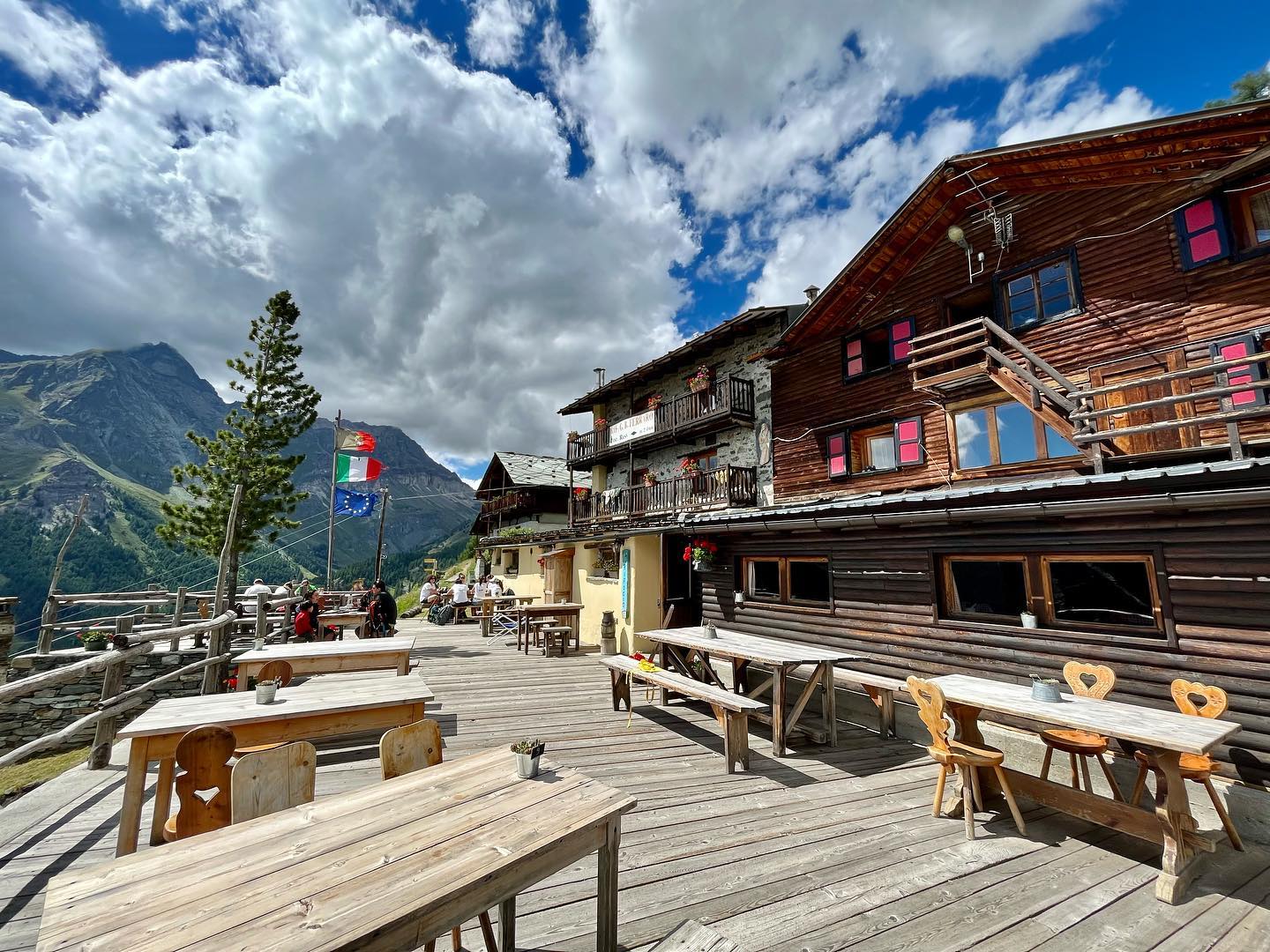 La terrazza del rifugio