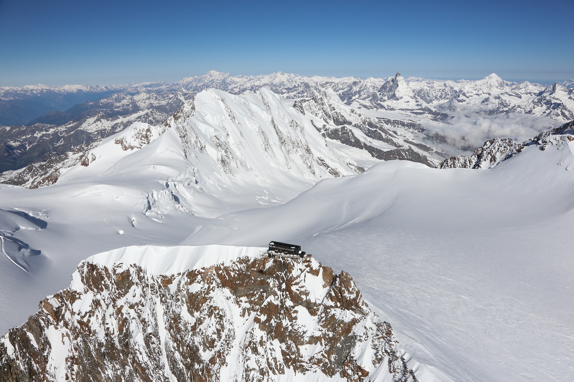 Il ghiacciaio del Monte Rosa e Capanna Margherita