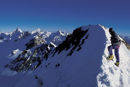 Panorama dalla vetta del Castore