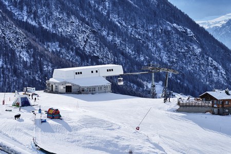 Ankunft Gondelbahn Salette