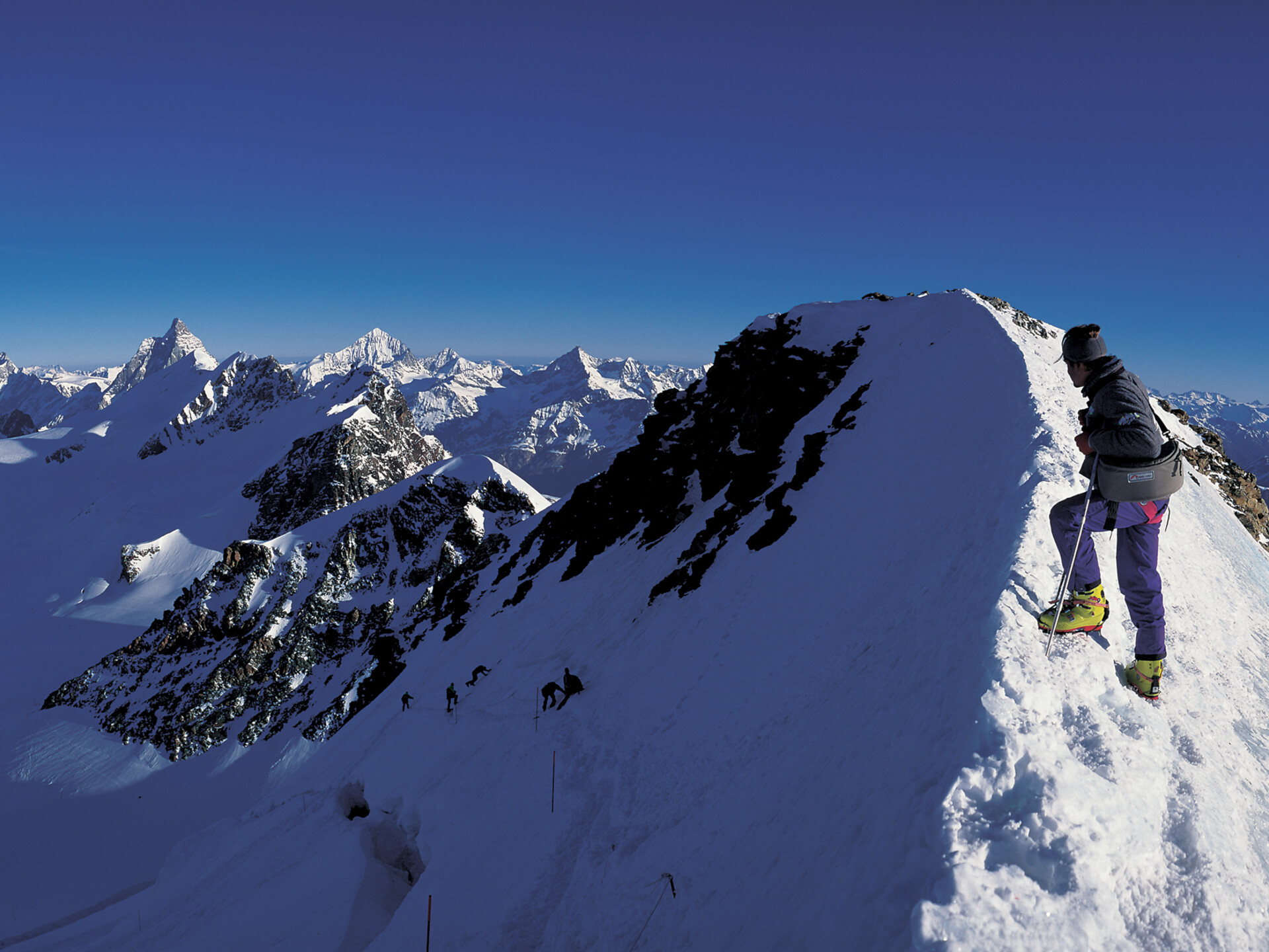 Panorama dalla vetta del Castore