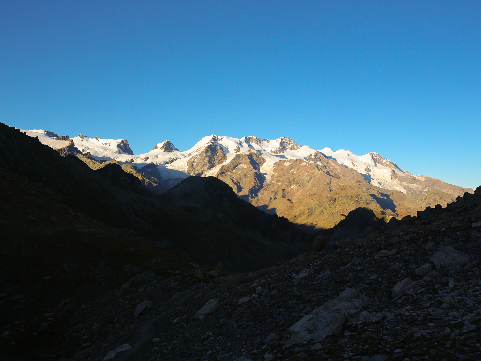 Catena del Monte Rosa - vista dal Col di Nana (Val d'Ayas)