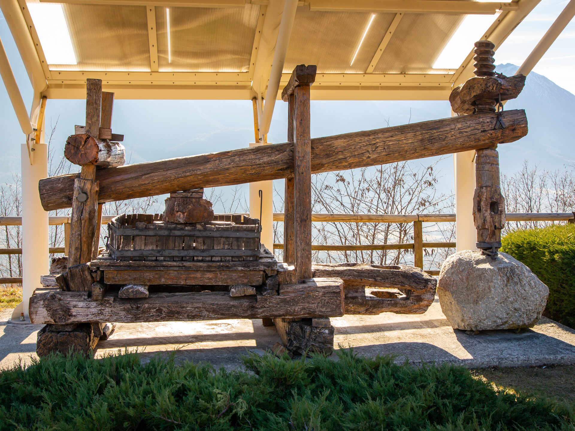 Ancient press on display in Saint-Denis