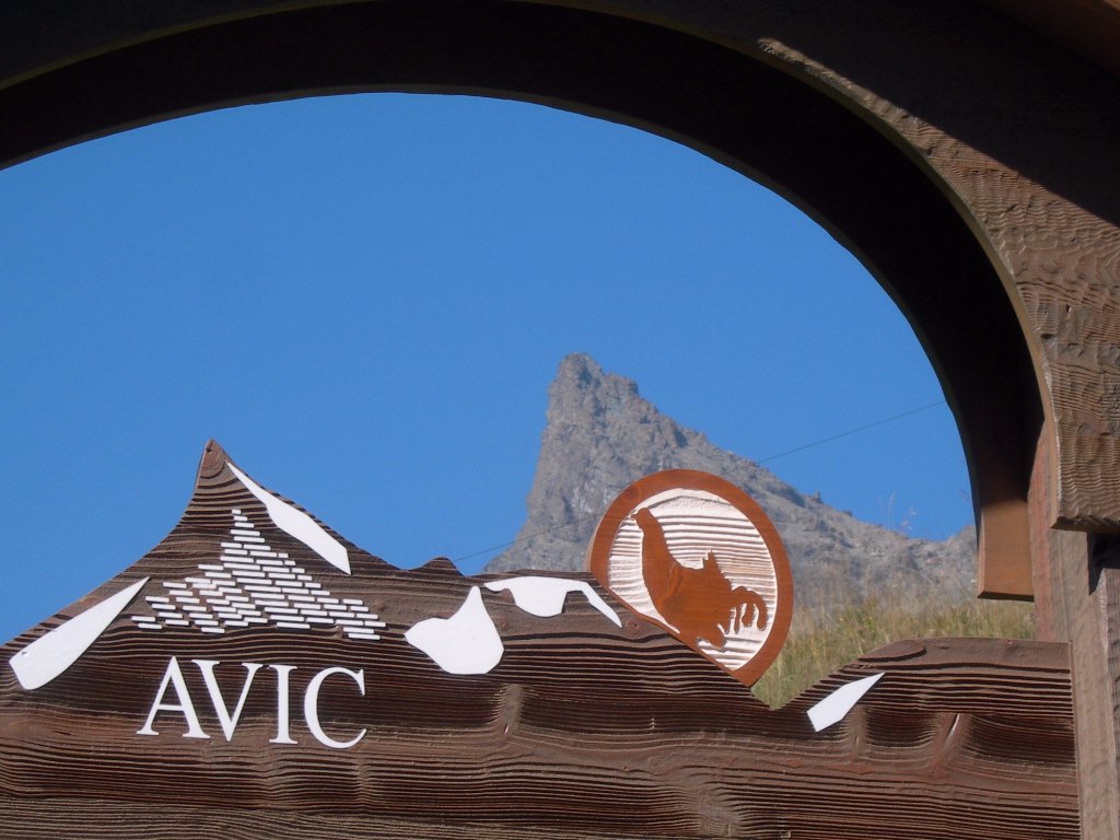 Mont Avic, logotipo y cima - Champdepraz