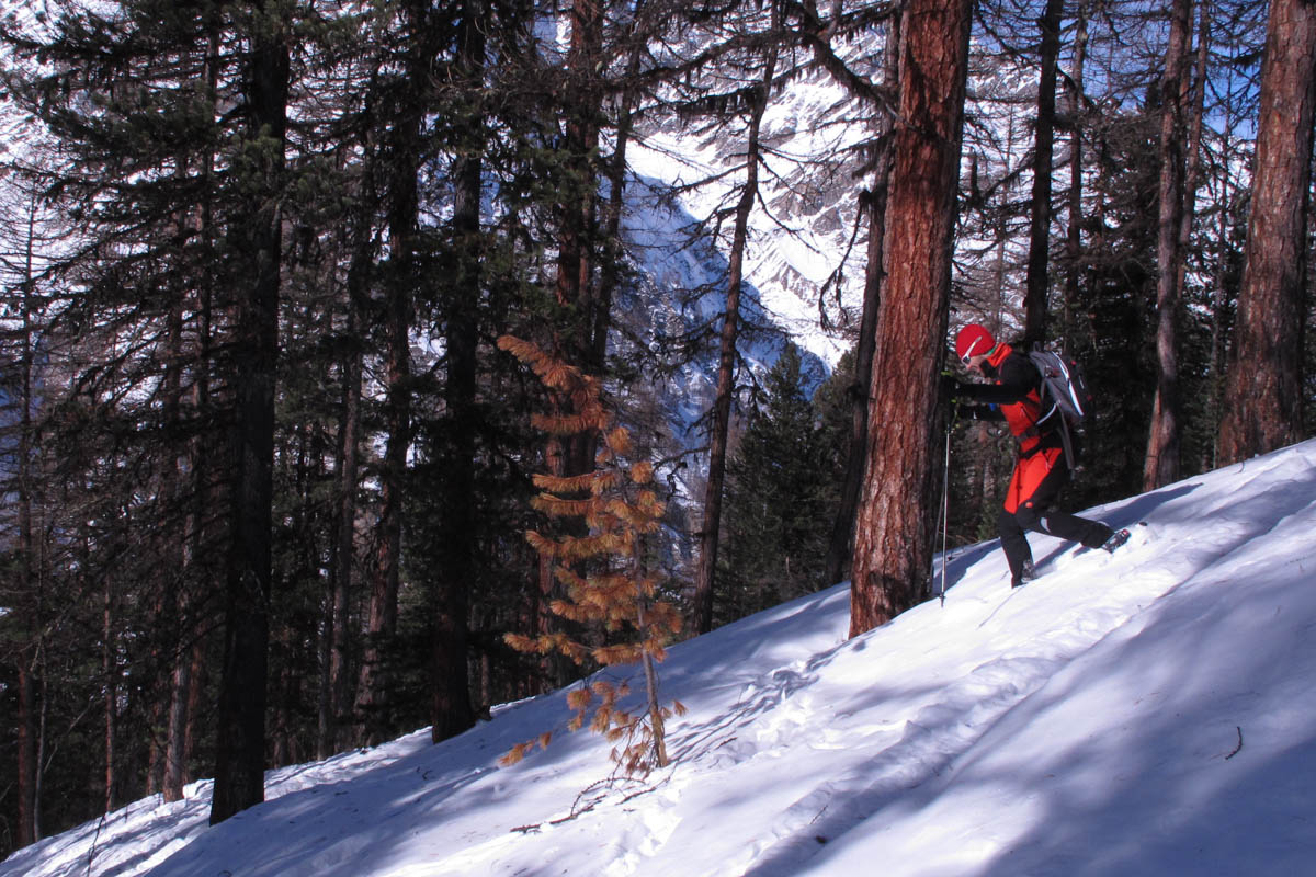 Escursionista sulla neve