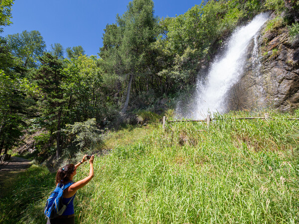 Waterfall along the path